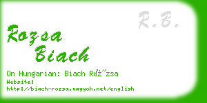 rozsa biach business card